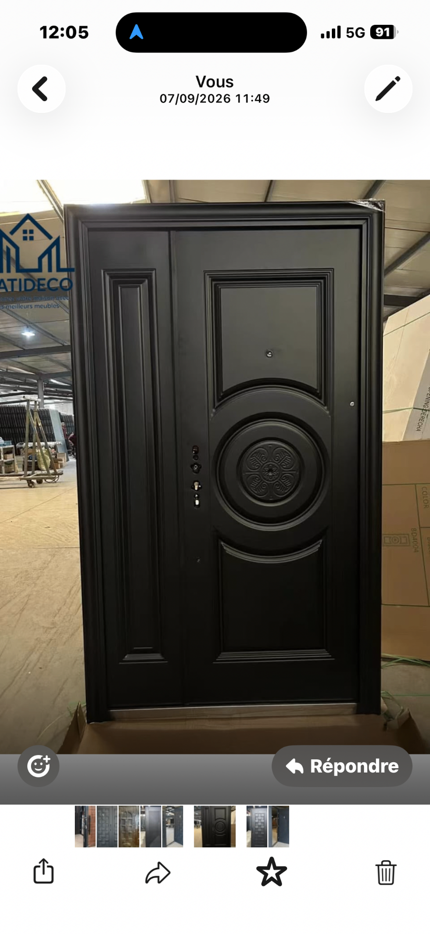 Porte d’entrée — Modèle 03 disponible uniquement à Thiès, Sénégal