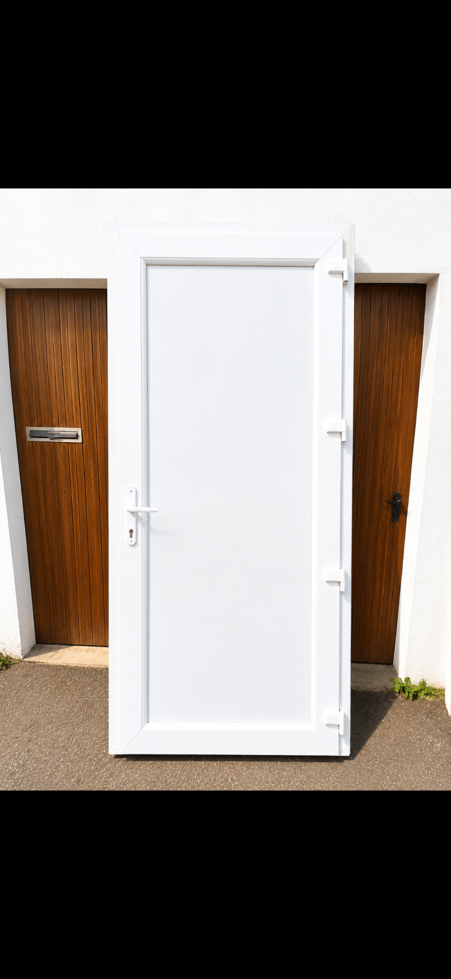 Porte PVC blanche pleine